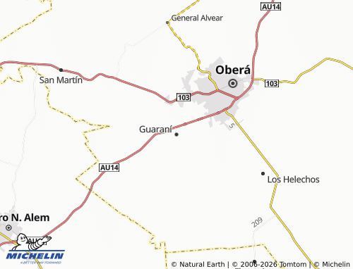 MICHELIN Guaraní map - ViaMichelin