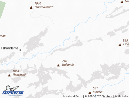 MICHELIN-Landkarte Tswera - ViaMichelin