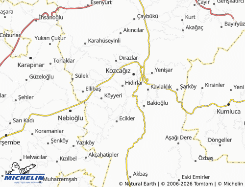 MICHELIN-Landkarte Yeşilyurt - ViaMichelin