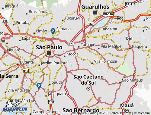 Mapa MICHELIN Água Rasa - ViaMichelin