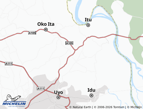 MICHELIN Obong map - ViaMichelin