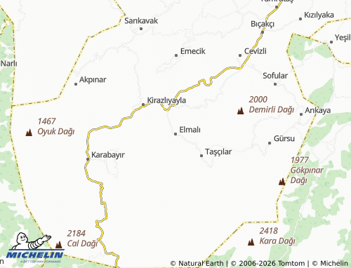 Mappa MICHELIN Elmalı - ViaMichelin