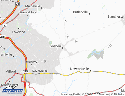 Mappa MICHELIN Goshen - ViaMichelin