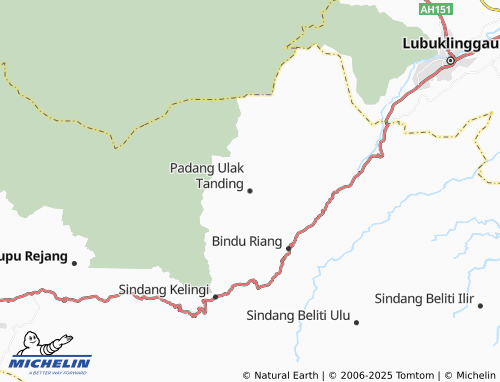 MICHELIN Padang Ulak Tanding map - ViaMichelin