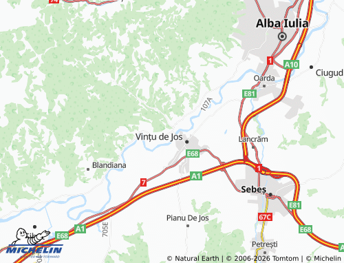 Mapa MICHELIN Vurpăr - ViaMichelin