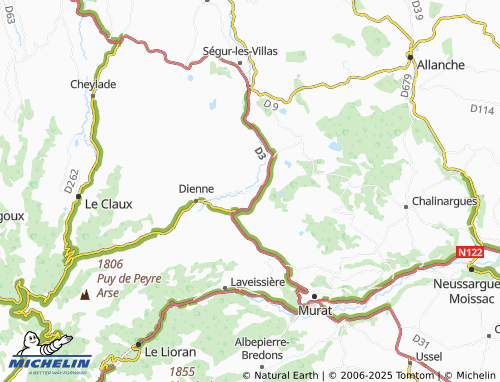 Carte MICHELIN Collanges - ViaMichelin