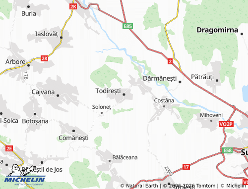 MICHELIN Todirești map - ViaMichelin