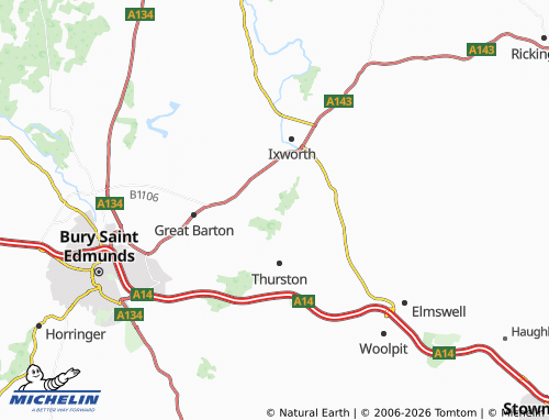 Carte MICHELIN Pakenham - ViaMichelin