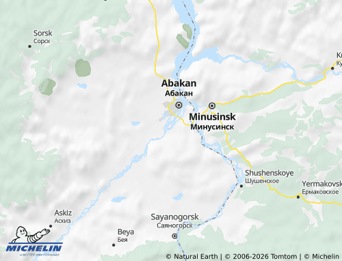 MICHELIN-Landkarte Altajski Rajon - ViaMichelin