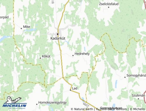 Mapa MICHELIN Hedrehely - ViaMichelin