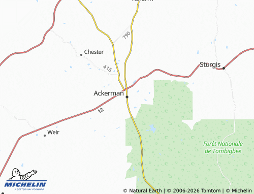 Mapa MICHELIN Ackerman - ViaMichelin
