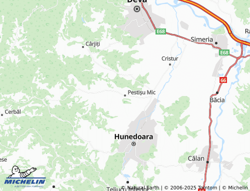 MICHELIN Pestișu Mic map - ViaMichelin