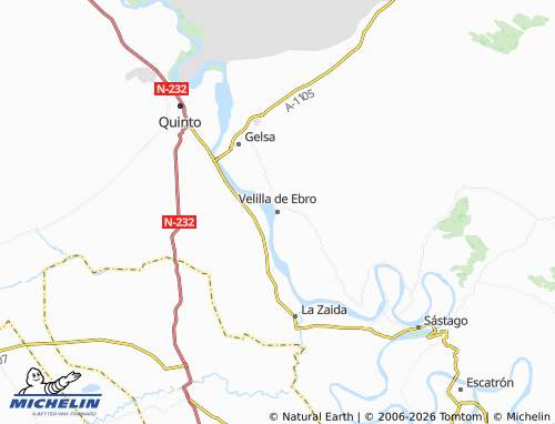 Mappa MICHELIN Velilla de Ebro - ViaMichelin