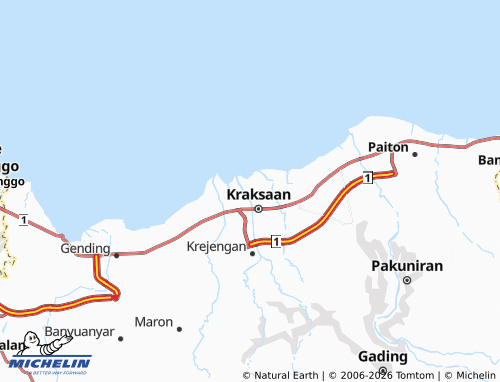 MICHELIN Asembagus map - ViaMichelin