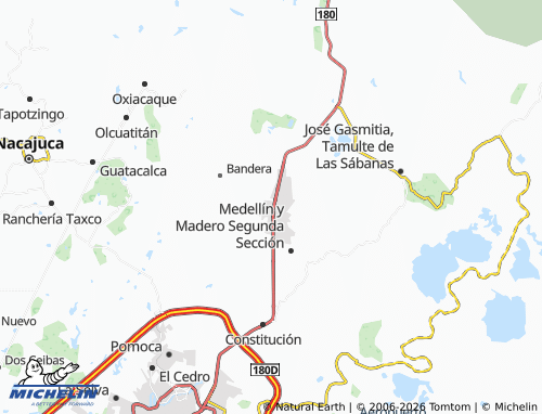 MICHELIN Reforma Ocuiltzapotlán map - ViaMichelin