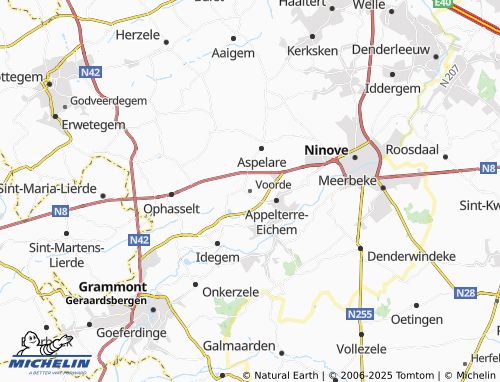 Kaart MICHELIN Voorde - ViaMichelin