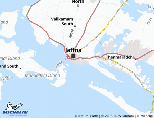 MICHELIN Chundikuli North map - ViaMichelin