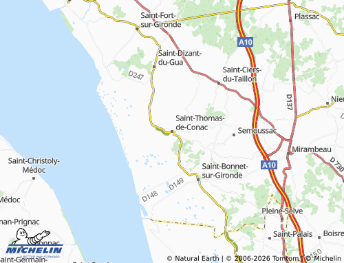 Mapa MICHELIN Saint-Thomas-de-Conac - ViaMichelin