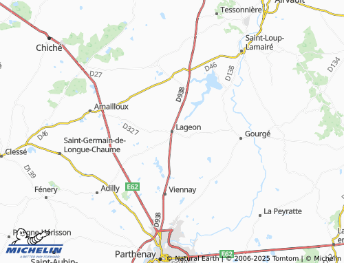 MICHELIN Lageon map - ViaMichelin