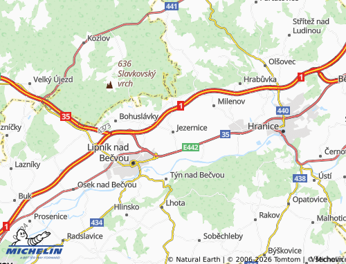 Mapa MICHELIN Jezernice - ViaMichelin