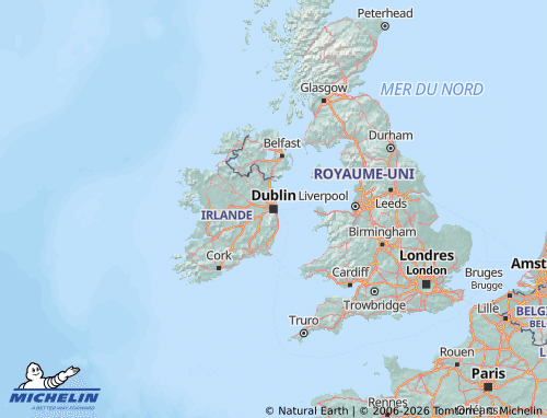 Carte MICHELIN Irlande - ViaMichelin