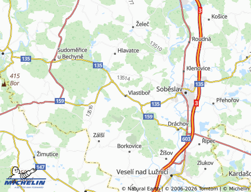 Mappa MICHELIN Vlastiboř - ViaMichelin