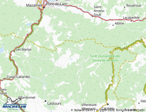 MICHELIN Pradelles-Cabardès map - ViaMichelin