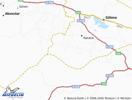 MICHELIN Çevrecik map - ViaMichelin