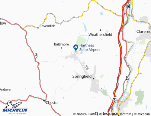 Mappa MICHELIN North Springfield - ViaMichelin