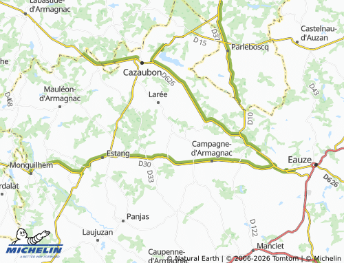 MICHELIN Marguestau map - ViaMichelin