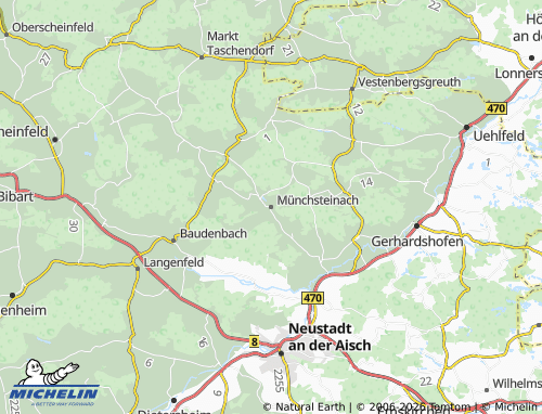 MICHELIN Münchsteinach map - ViaMichelin