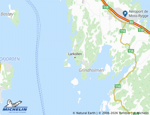 MICHELIN Larkollen map - ViaMichelin