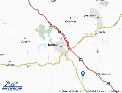 Kaart MICHELIN Jackson - ViaMichelin