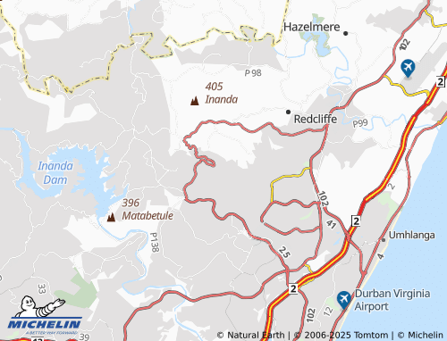 MICHELIN Amaoti East map - ViaMichelin