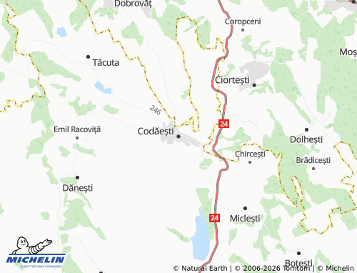 MICHELIN Codăești map - ViaMichelin