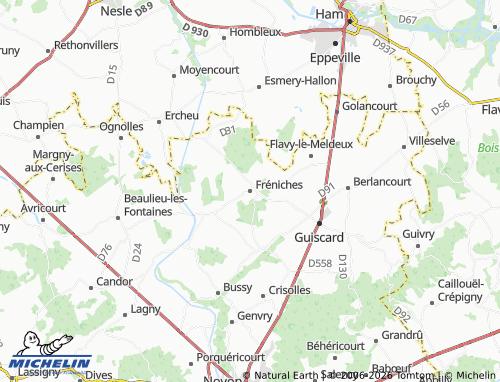 Mappa MICHELIN Fréniches - ViaMichelin