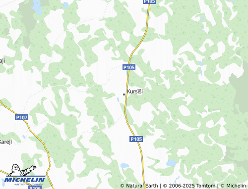MICHELIN Kursīši map - ViaMichelin