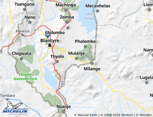 MICHELIN-Landkarte Mulanje - ViaMichelin