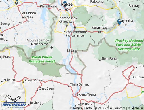 MICHELIN-Landkarte Khong - ViaMichelin
