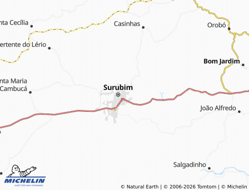 MICHELIN São José map - ViaMichelin