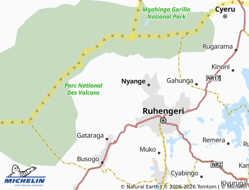 Mapa MICHELIN Musanze - ViaMichelin