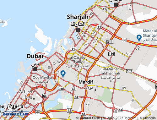 MICHELIN Al Qusais Industrial First map - ViaMichelin