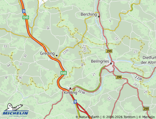 MICHELIN Kaising map - ViaMichelin