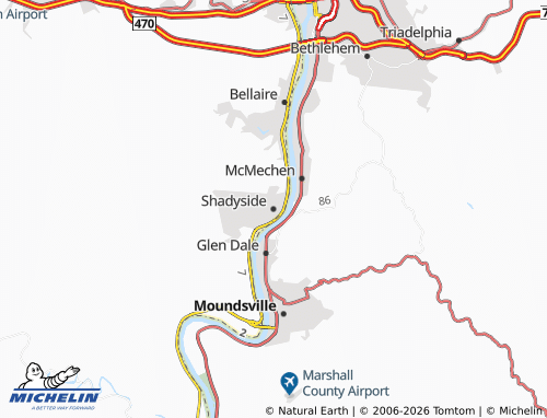 Carte MICHELIN Shadyside - ViaMichelin