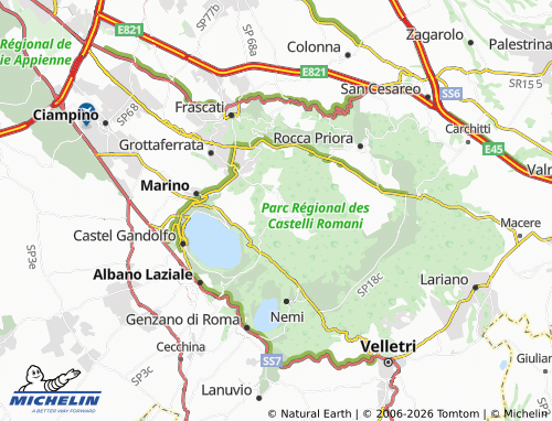 MICHELIN-Landkarte Rocca di Papa - ViaMichelin