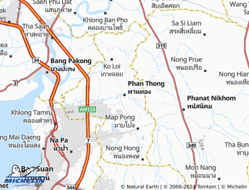 MICHELIN Phan Thong map - ViaMichelin