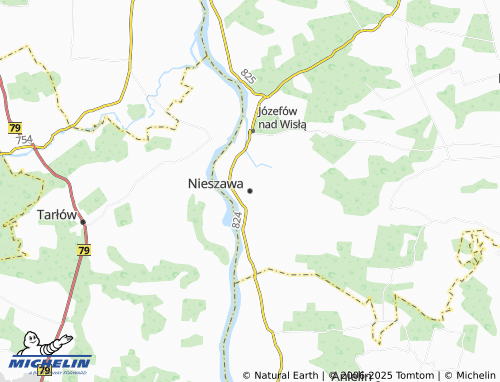 MICHELIN Nieszawa map - ViaMichelin