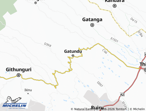 MICHELIN Gatundu map - ViaMichelin