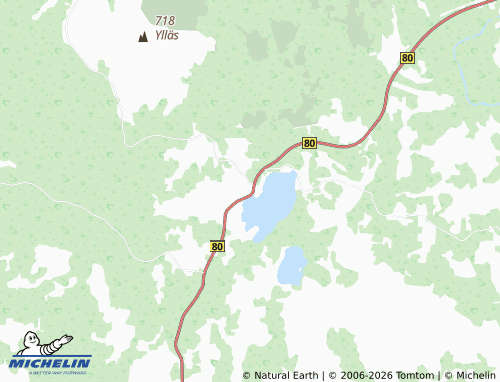 Carte MICHELIN Ylläsjärvi - ViaMichelin