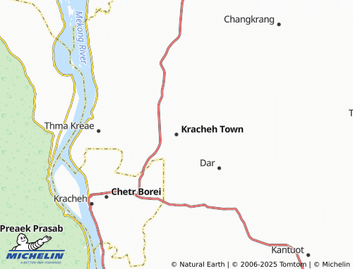 MICHELIN Kracheh Town map - ViaMichelin